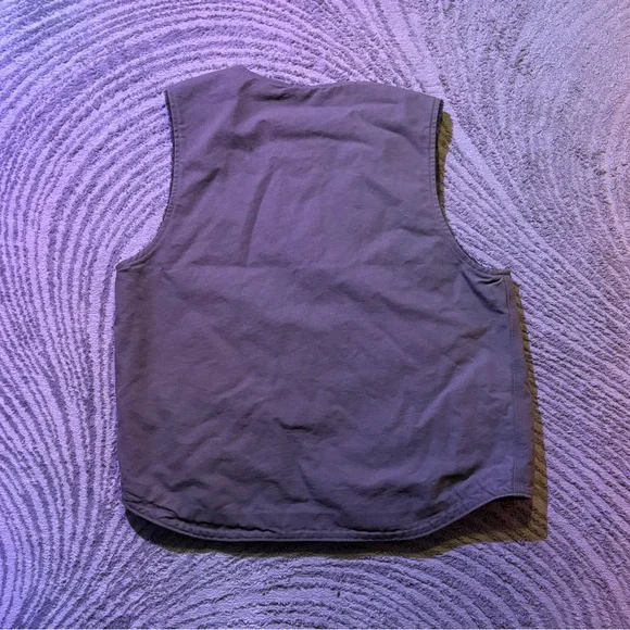 Carhartt Tan Vest with Dark Gray Sherpa Lining - Picture 3 of 3